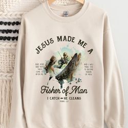 jesus made me a fisher of man shirt, fathers day gift, fish, 248