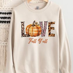 Love Fall Yall Pumpkin Shirt, Pumpkin Shirt, Love Pumpkin S, 269