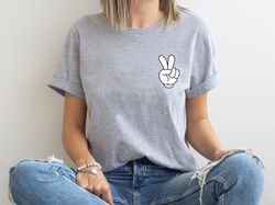 Disney Pocket Size Peace Sign Shirt, Disneyworld Sweatshirt, 214
