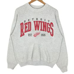 Detroit EST 926 Vintage Sweatshirt, Detroit Hockey Tee, 25