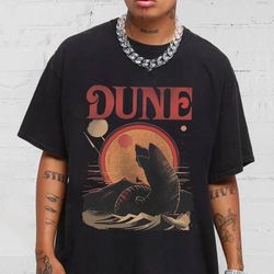 Retro Dune Sandworm and Muad dib Shirt, Dune 2024 Movie Tee, 92