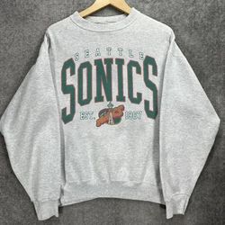 Vintage Seattle Basketball Sweatshirt, Seattle Basketball Shirt, 240