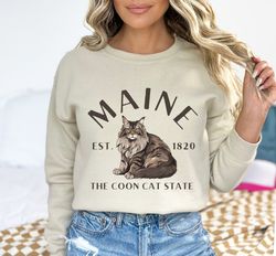 Cat Sweatshirt Maine Sweatshirt Maine Cat Sweater Cat Shirt