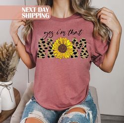 Sunflower Mom Shirt, Leopard Mom Shirt, Best Mom Shirt, Funn