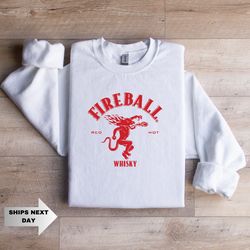 Fireball Alcoholic Beverage Logo Sweatshirt, FireBall hoodie