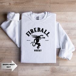 Fireball Alcoholic Beverage Logo Sweatshirt, FireBall hoodie Shirt