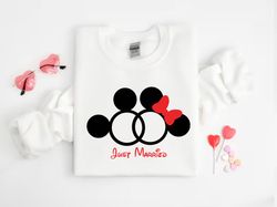 Just Married Mickey and Minnie Disney Shirt, Bride Shirt, Family Trip Shirt, Disneyland Vacation Tee, Honey Moonin