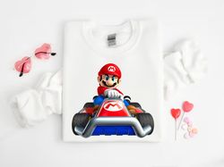 Mario Car Shirt, Gift for Kids, Mario Universal T-shirt, Couples Tee, Universal Tee for Family, Vacation Tee