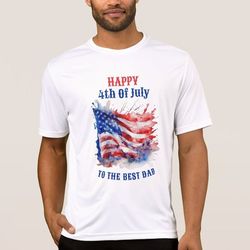 Blue Red White 4th Of July Watercolor Shirt, 4th Of July Shirt, America Independence Shirt
