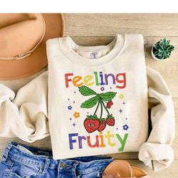 Feeling Fruity Tshirt, LGBTQ Shirt, Pride Month Tee, Colorful Fruit Rainbow Shirt, Lesbian Shirt, Gay Pride Trendy Shirt