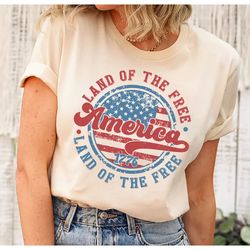 Retro America 1776 Shirt, America 4th of July T-Shirt, USA Flag Shirt, Stars and Stripes Tee, American Women Shirt