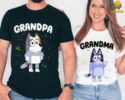 Bluey Grandpa And Grandma Shirt, Bluey Family Shirt, Grandma Shirt, Cool Dad Club Shirt, Bluey Family, Grandpa Shirt