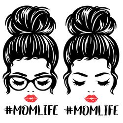 Messy Bun Mom Life Svg, Trending Svg, Messy Bun Mom Svg, Mom With Glasses, Mothers Day, Mothers Gift Svg, Strong Mom Svg