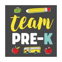 Team PreK Svg, Back To School Svg, Hello School Svg, School Svg, School Things Svg, PreK Svg, Kindergarten Svg, School B
