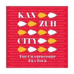 Kansas City Championship Eras Tour 2023 Football PNG, Kansas City football SVG, Chiefs digital design, Chiefs LVIII, Chi