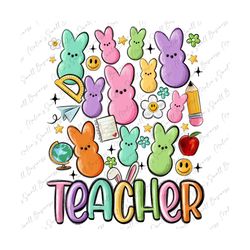 Teacher bunny's png sublimation design download, Easter Day png