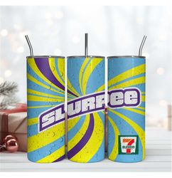 Slurpee 20Oz Tumbler Wrap Sublimation Design, 20OZ Tumbler Wrap Design