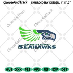 Seattle Seahawks Logo NFL Embroidery, Seattle Seahawks Embroidery Download File