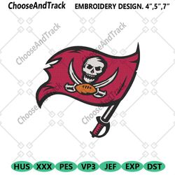Tampa Bay Buccaneers Logo Embroidery Design, Tampa Bay Buccaneers Symbol Embroidery Files