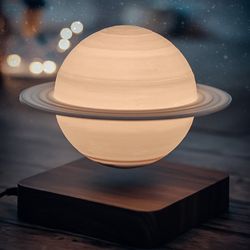 Floating and Levitating 3D Saturn Lamp Table Lamp Gift