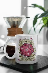Youre A Critical Hit To My Heart, Dnd Coffee Mug, Dnd Gift, Dnd Cat, Gift For Her, Gift For Him 11 oz Ceramic Mug Gift B