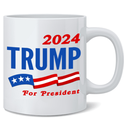Donald Trump 2024 For President Election MAGA Merchandise Campaign Ceramic Coffee Mug Tea