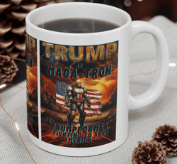 TRUMP is MAGA-TRON The Trumpformer Fighting to Save America - Ceramic Mug, Transformers, Transformer, Coffee