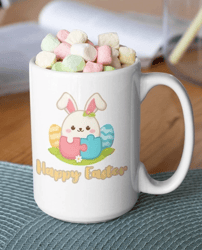 Happy Easter - 15oz White mug, Autism Awareness, Custom Name