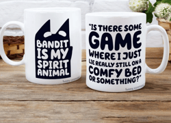 Bluey Bandit Heeler Coffee Mug, Spirit Animal Bluey Dad Mug, Bluey Family Matching Mug
