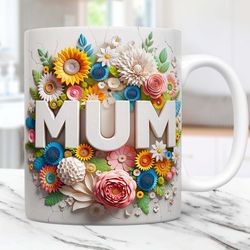 3D Cracked Wall Mum Mug