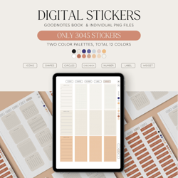 digital stickers, stickers for goodnotes, sticky notes