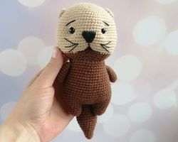 Crochet sea otter plush Handmade amigurumi toy
