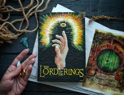 Lord of the Ring Diary LOTR Hobbit book Black handmade journal grimoire
