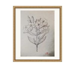 Botanical painting with flowers- unique illustration plant painting gift for Mom