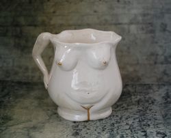 Ceramic art mug Cup figurine Sexy lady mug Ceramic Torso sculpture Figurine Nude Body woman Porcelain mug Abstract art woman Designer mug Venus de Milo Cool handmade mug