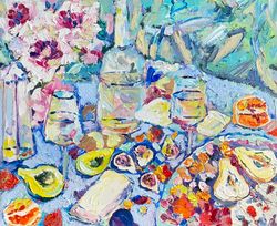 Food painting Original oil painting on canvas Fauvism art Matisse inspired Wall decor Impression art Gala Turovskaya Art