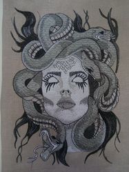 Medusa Gorgon - 8x12  Embroidery Design