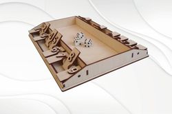Shut the box game board, svg dxf files for laser cutting. Glowforge svg cut file, vector laser template. Ready laser cut pattern.