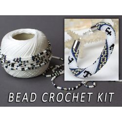 Bead crochet kit bracelet, Jewelry making kit, Diy bracelet kit