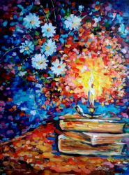 Oil Painting Original Bright Daisies Evening Prayer