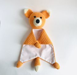 Amigurumi toys fox, lovey blanket handmade