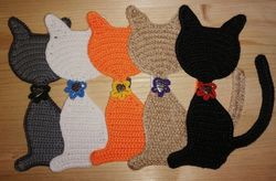 Crochet pattern applique (bookmark) Cat - digital pattern PDF