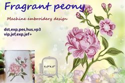 Fragrant Peony  Embroidery Design DIGITAL EMBROIDERY