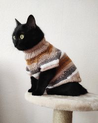 Norwegian sweater for pet Cat sweater Pet clothes Knitted pet clothes Cat jumper Outfit for cats Dog sweaters
