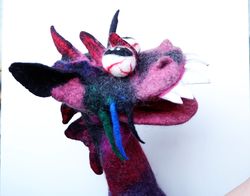 Dragon,  monster puppet puppet for puppet theater, glove doll