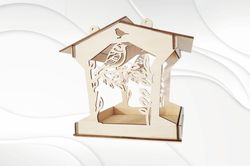 Bird feeders ready use laser cut files. Svg dxf pattern, glowofrge svg file. Design for laser cutting, drawing laser cut.