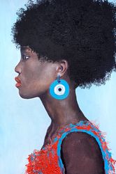African American Painting Portrait Woman Artwork African Oil Painting
