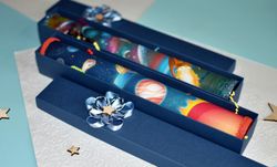 Outer space glass kaleidoscope. Cosmos toy with moon and star design for space lover.