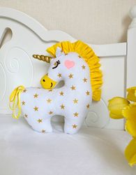 Soft unicorn pillow Cute animal toy