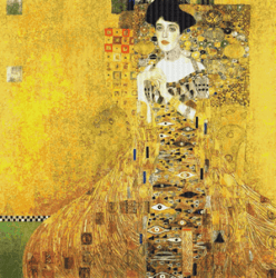 PDF Counted Vintage Cross Stitch Pattern | Portrait of Adele Bloch-Bauer | Gustav Klimt 1907 | 6 Sizes